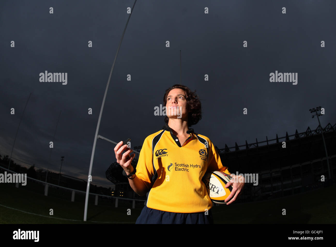 Rugby Union - SRU Fast Track Referee - Murrayfield. Alex Pratt, Referee Stock Photo