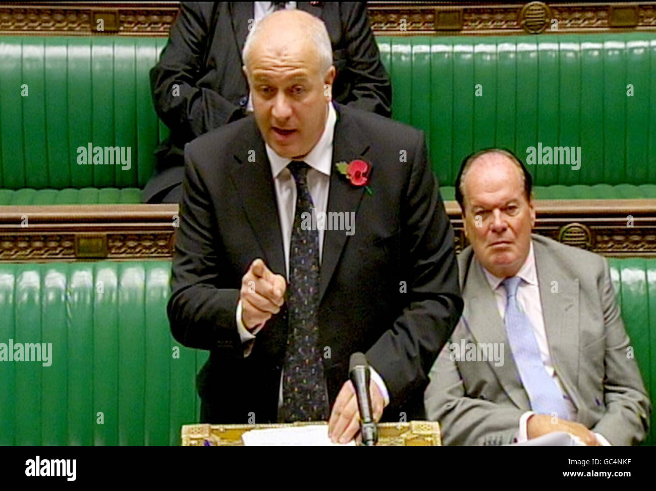 Minister for the Armed Forces Bill Rammell makes a statement about the Territorial Army training funding in the House of Commons, Westminster. Stock Photo