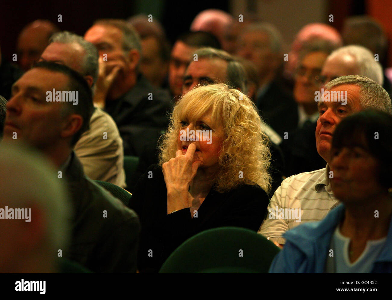 Shareholders at Celtic Park during the Celtic Football Club AGM at Celtic Park, Glasgow. Stock Photo