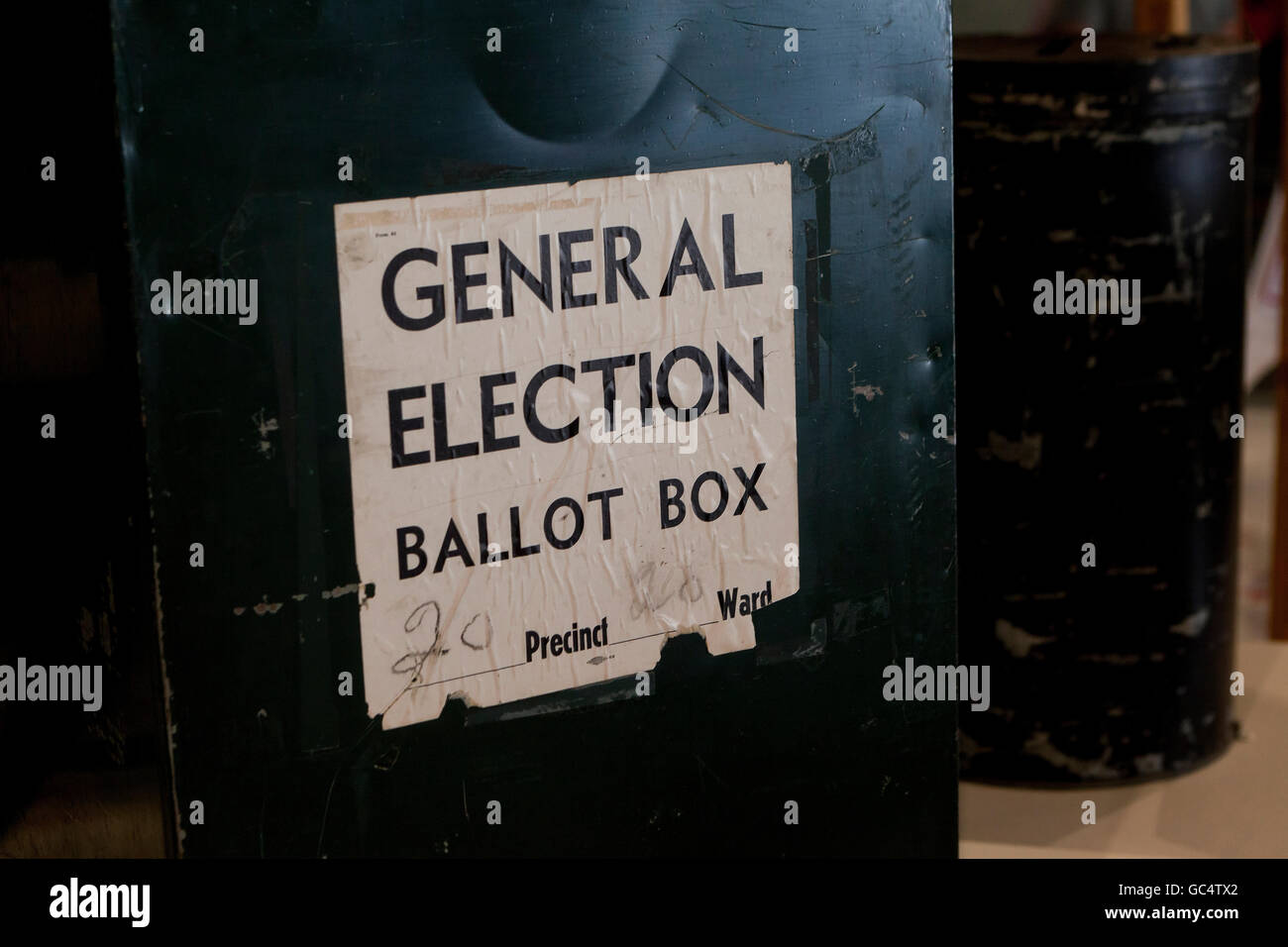 Vintage General Election ballot box - USA Stock Photo