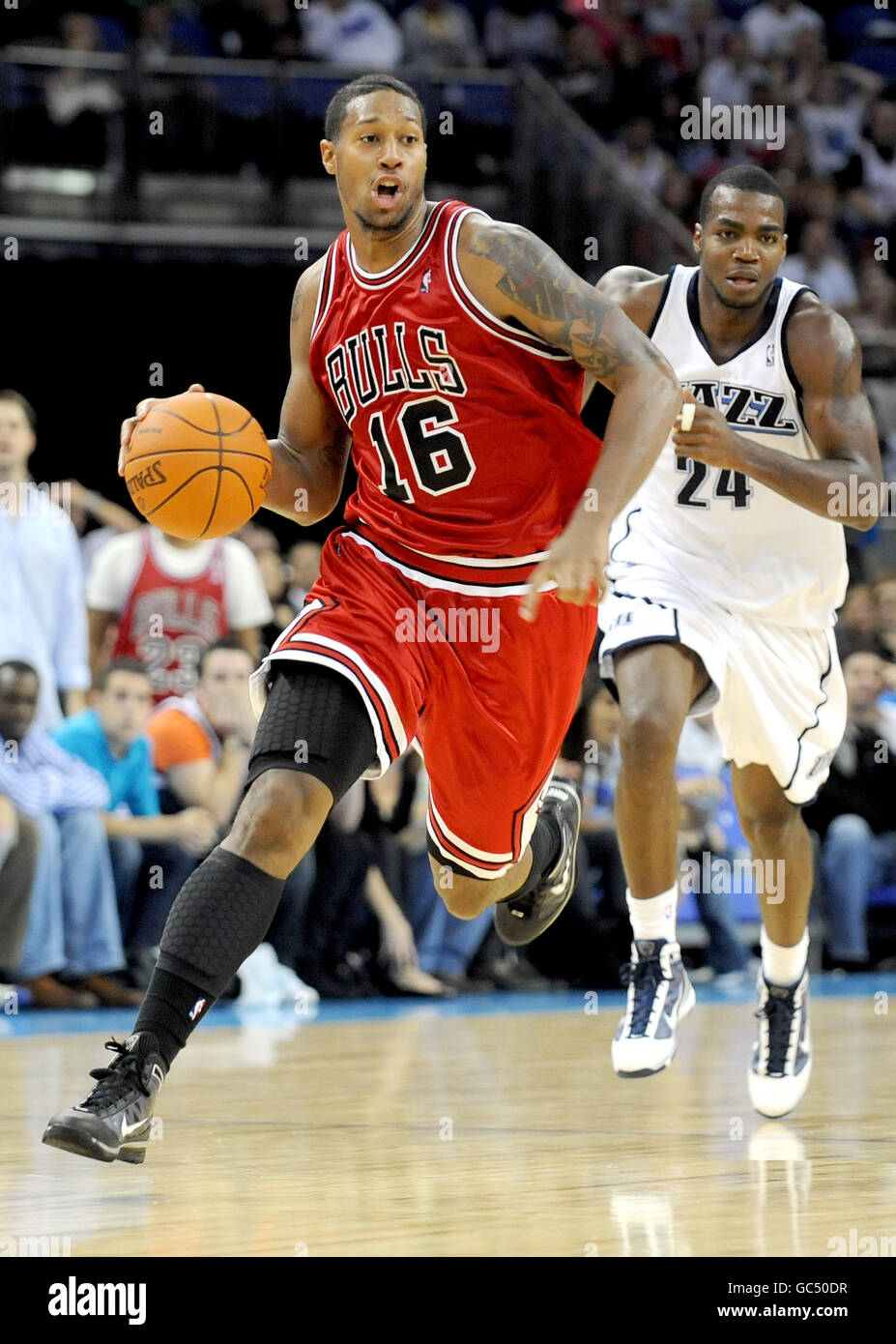 Action nba exhibition match between utah jazz chicago bulls arena hi