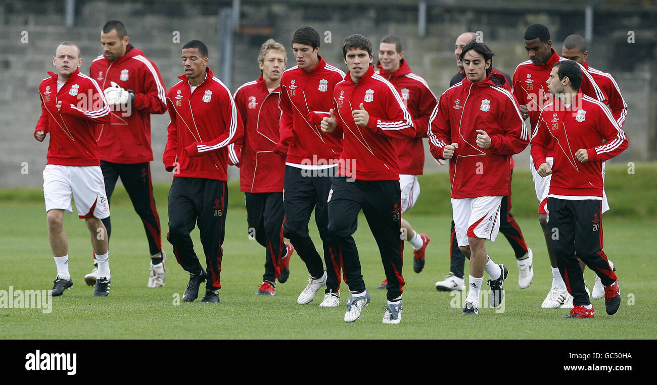 Running Training Liverpool Soccer liverpool full length running mangdm hi-res stock photography ...