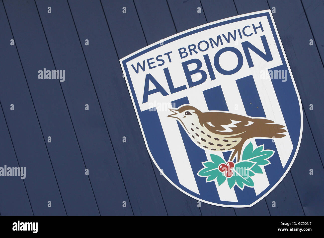 West Bromwich Albion crest as seen on the outside of the stand At The ...