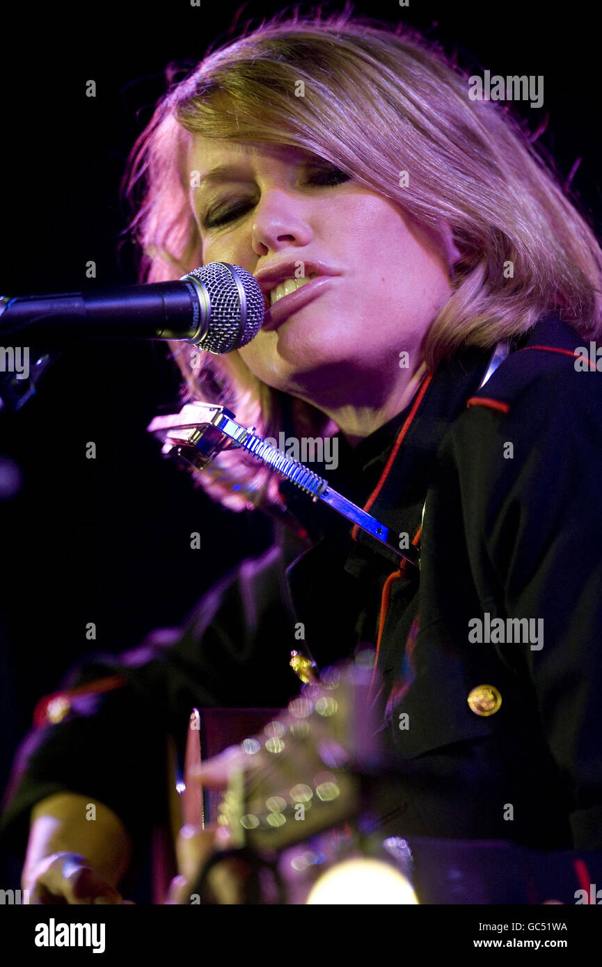 Cerys Matthews performs live on stage at the Union Chapel in north London. Stock Photo
