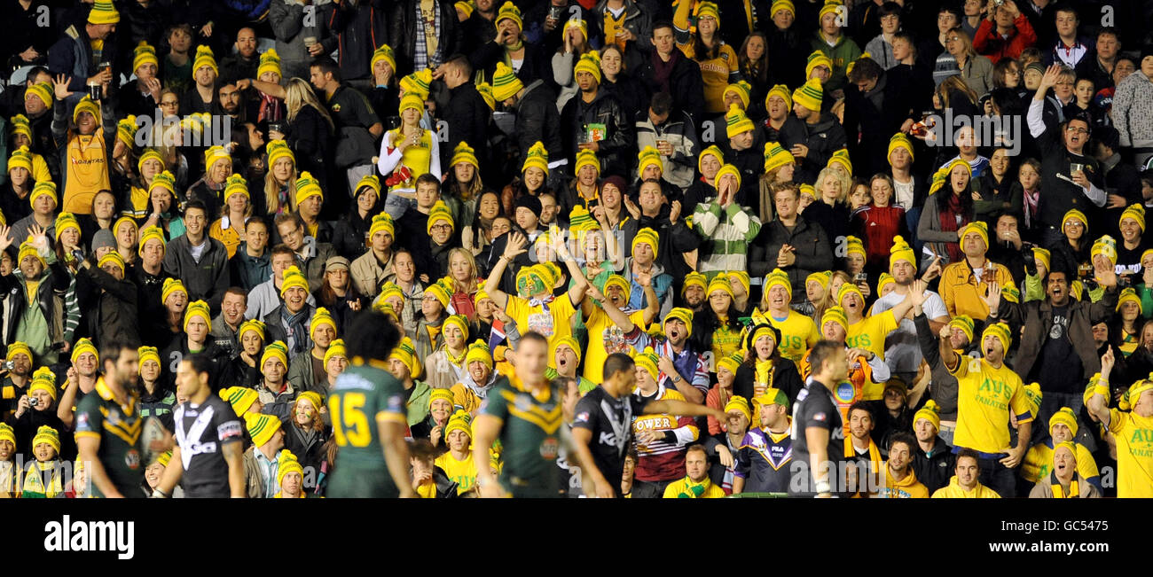Australian fans during the Four Nations match between Australia and New