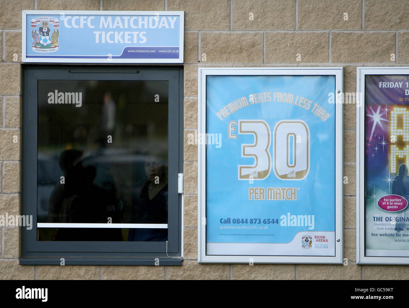 General view of the Coventry City match day ticket office Stock Photo