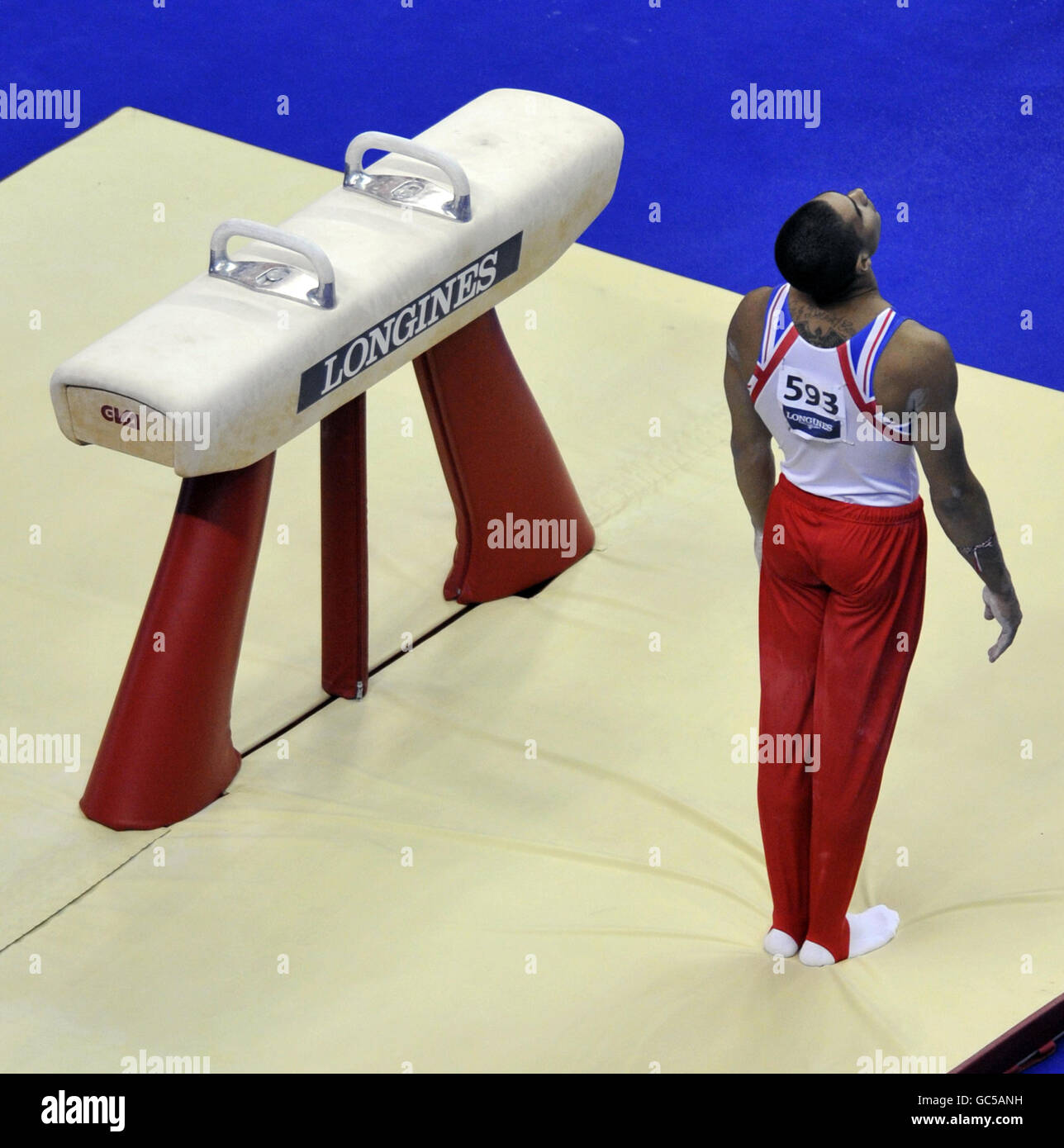 Great Britain's Louis Smith on the pommel horse during the apparatus