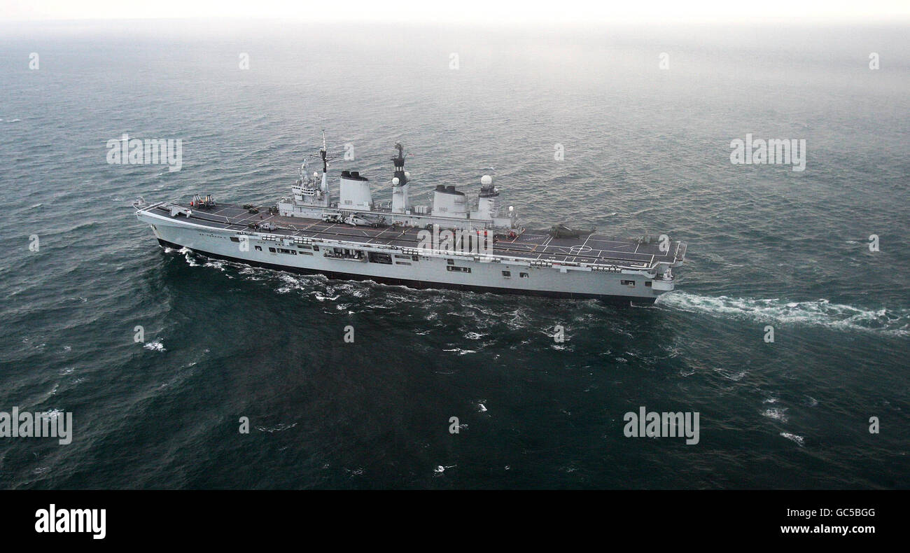 HMS Illustrious joins Fly Navy 100 celebrations Stock Photo