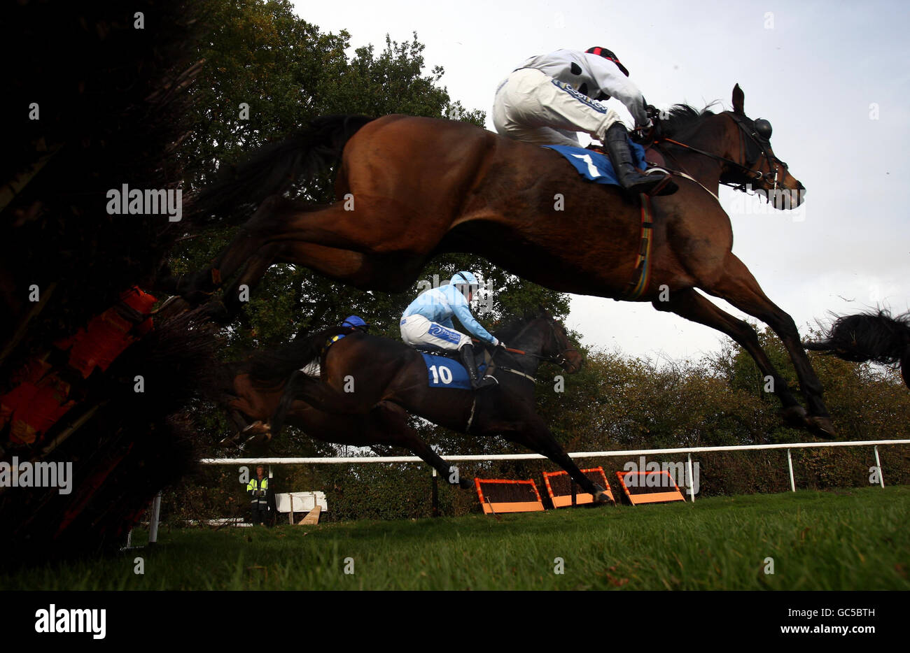 Racing Ludlow Riding Rides Jumping Jumps Fence High Resolution Stock ...