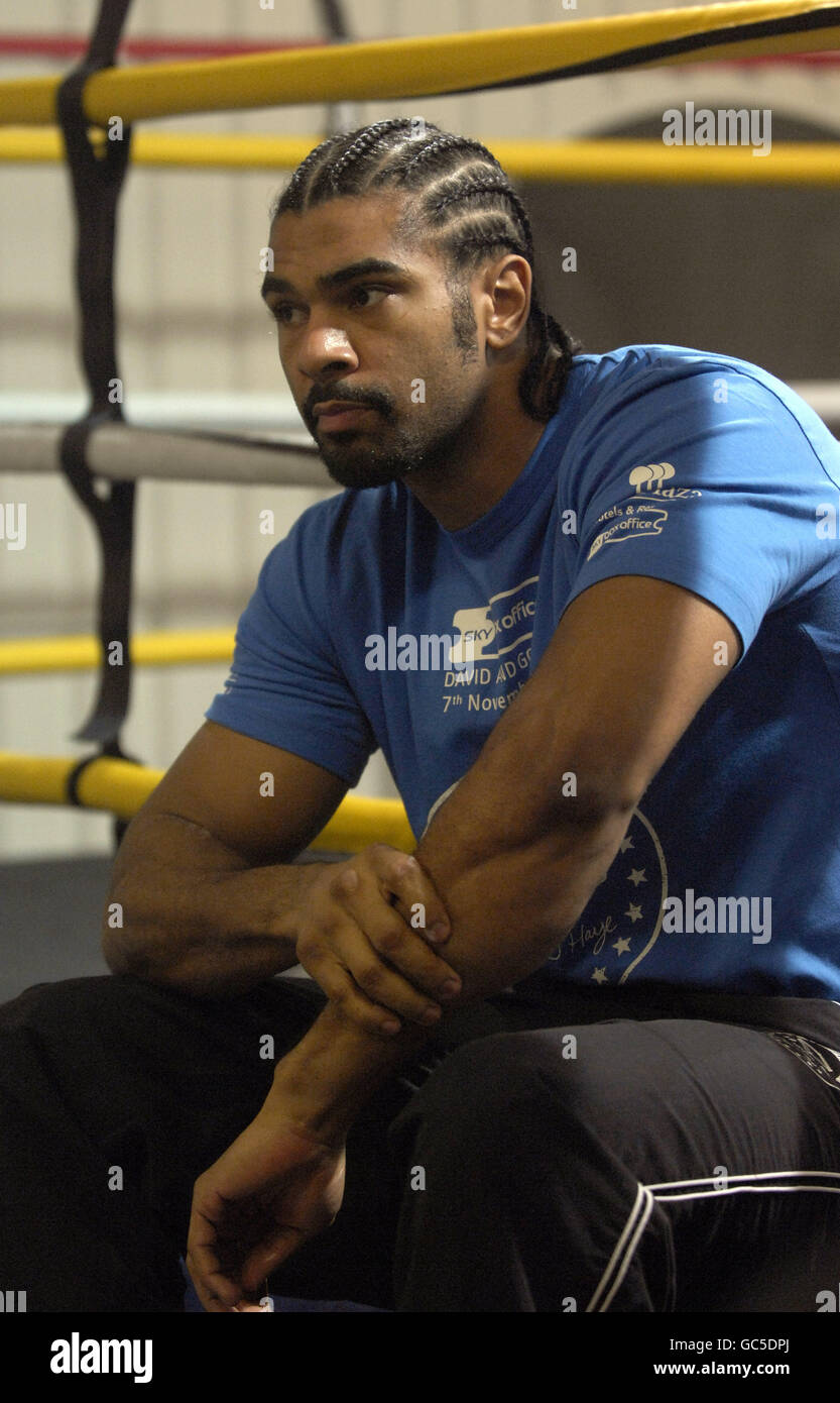 Boxing David Haye Work Out Haymaker Boxing Gym Stock Photo 110758666 Alamy