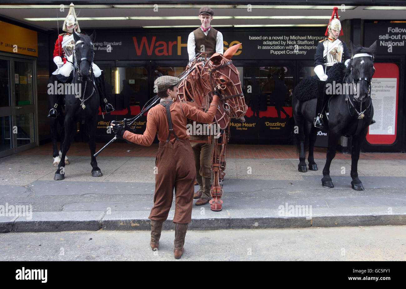 Riding the wooden horse army hi-res stock photography and images - Alamy