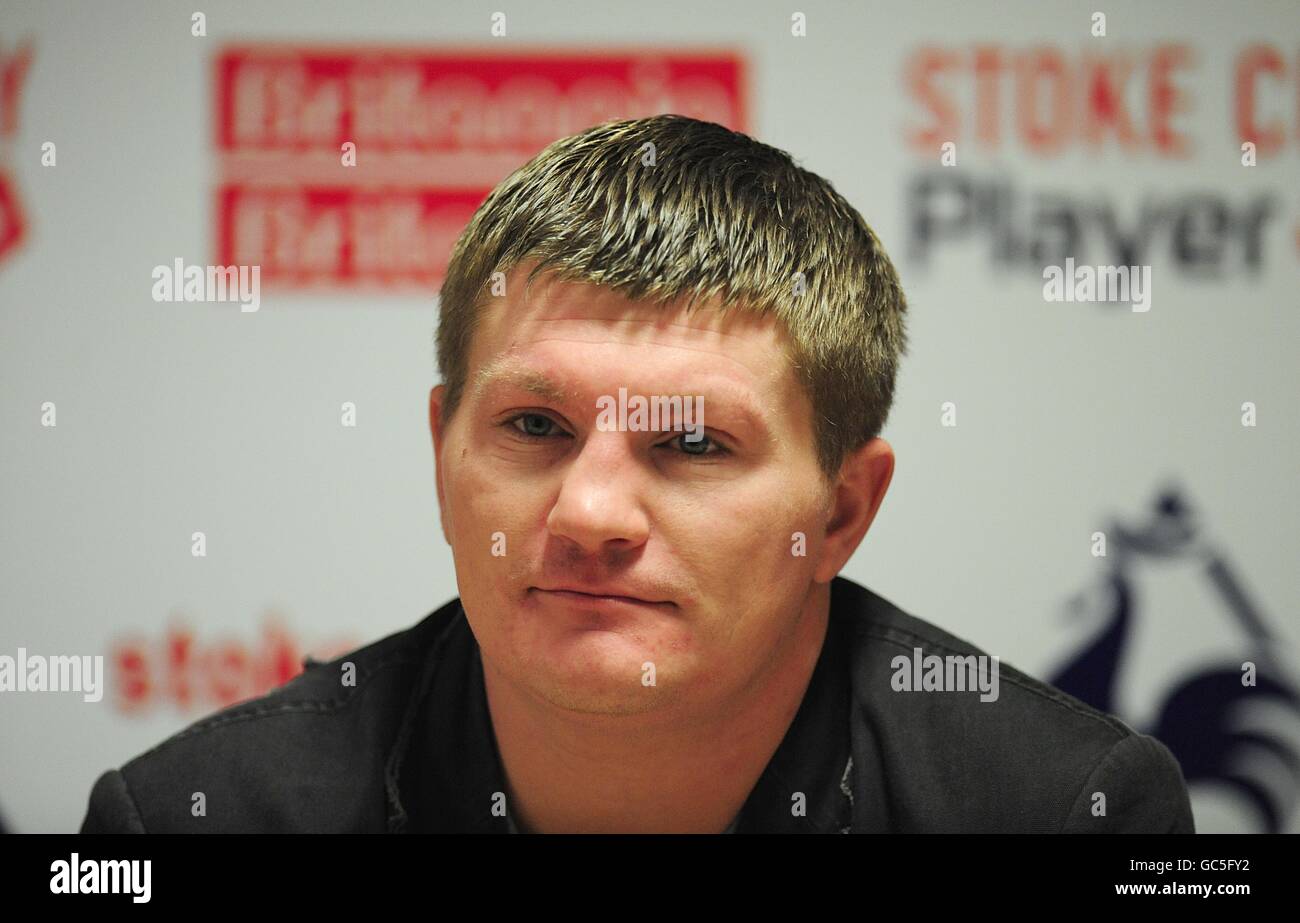 Ricky Hatton during a press conference to promote his brother Matthew