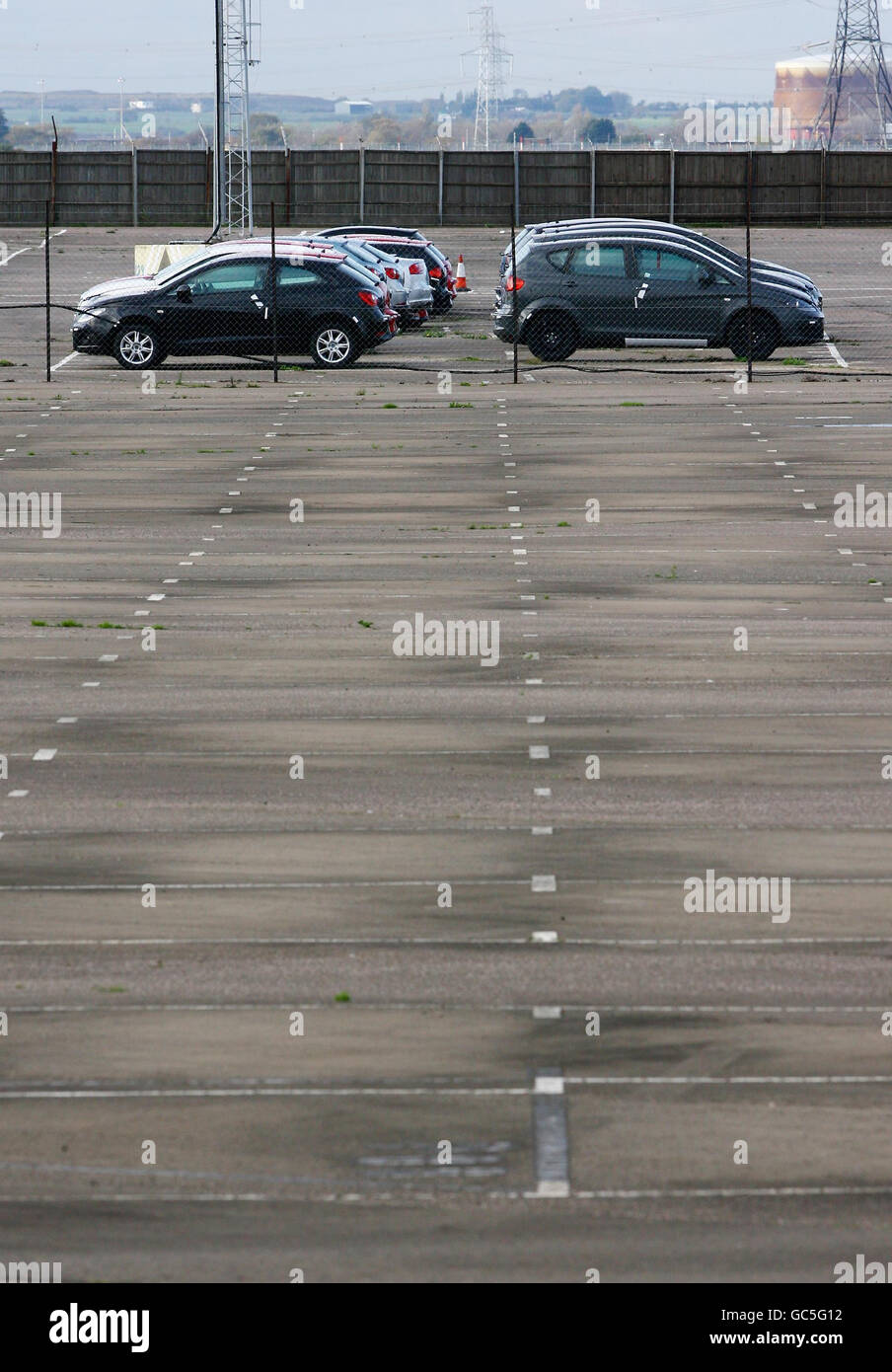 New cars on the docks at Sheerness in Kent, as new car sales soared
