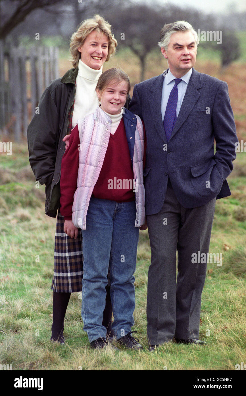 Norman Lamont and Family Richmond Park, London Stock Photo Alamy