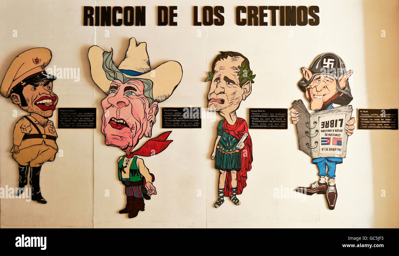 Political commentary at Museo de la Revolucion (Museum of the Revolution), Havana, Cuba Stock Photo