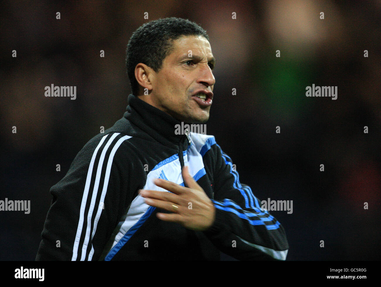 Soccer - Coca-Cola Football League Championship - Preston North End v Newcastle United - Deepdale. Chris Hughton, Newcastle United manager Stock Photo