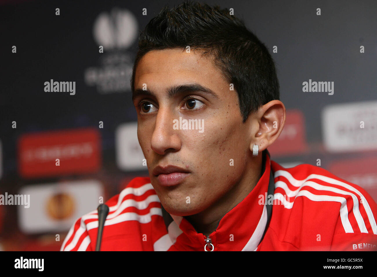 Soccer - UEFA Europa League - Group I - Everton v SL Benfica - SL Benfica Press Conference - Goodison Park. Benfica's Angel Di Maria during the press conference Stock Photo