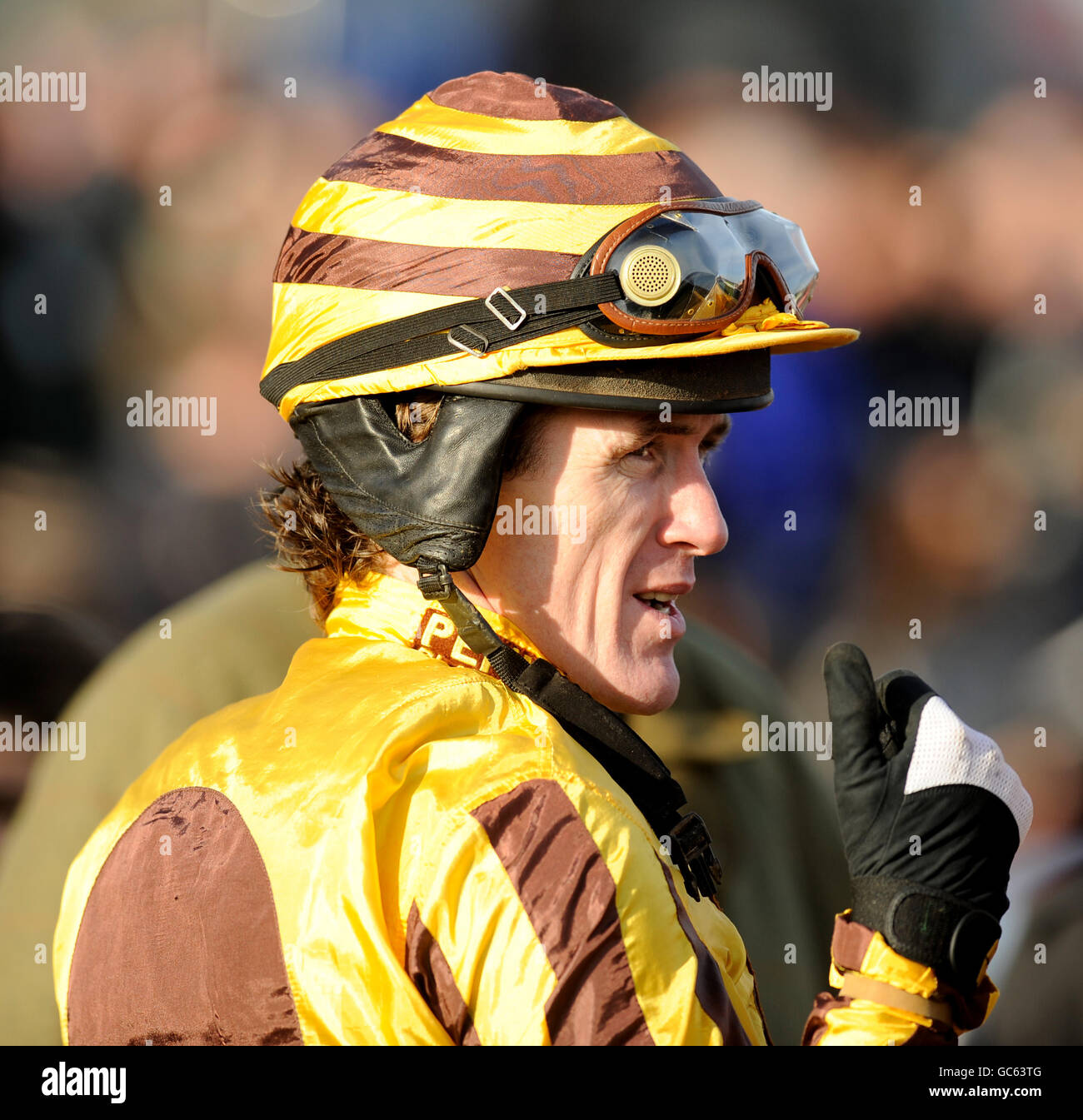 Horse Racing - The Coral Welsh National - Chepstow Racecourse. Jockey Tony McCoy Stock Photo