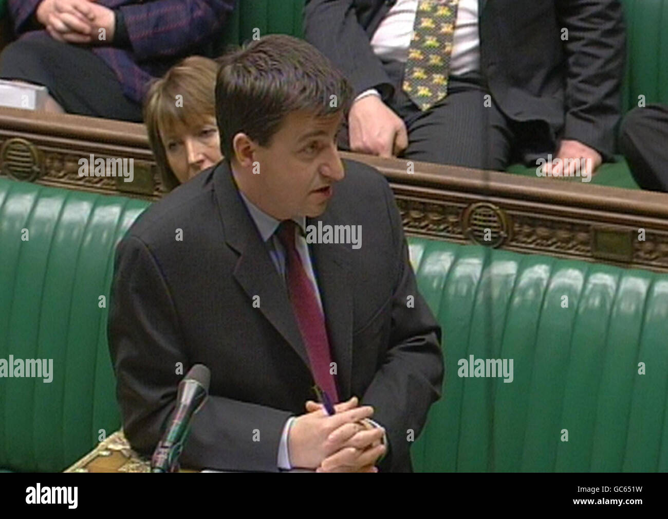International Development Secretary Douglas Alexander makes a statement to the House of Commons on the deployment of a British Humanitarian Team to Haiti. Stock Photo