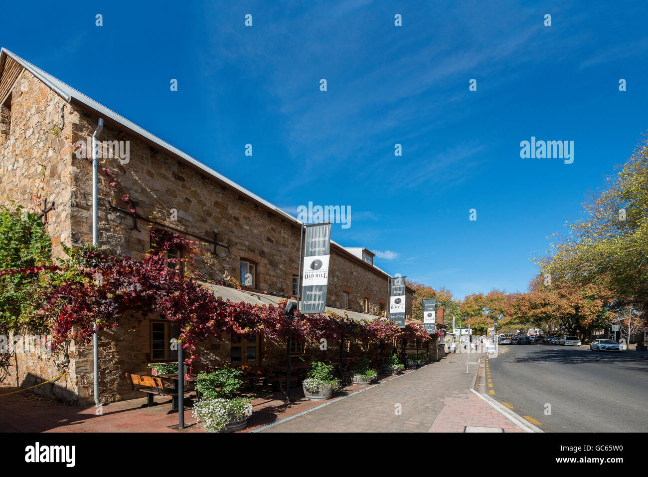 A hotel in Hahndorf, in South Australia's picturesque Adelaide Hills. Stock Photo
