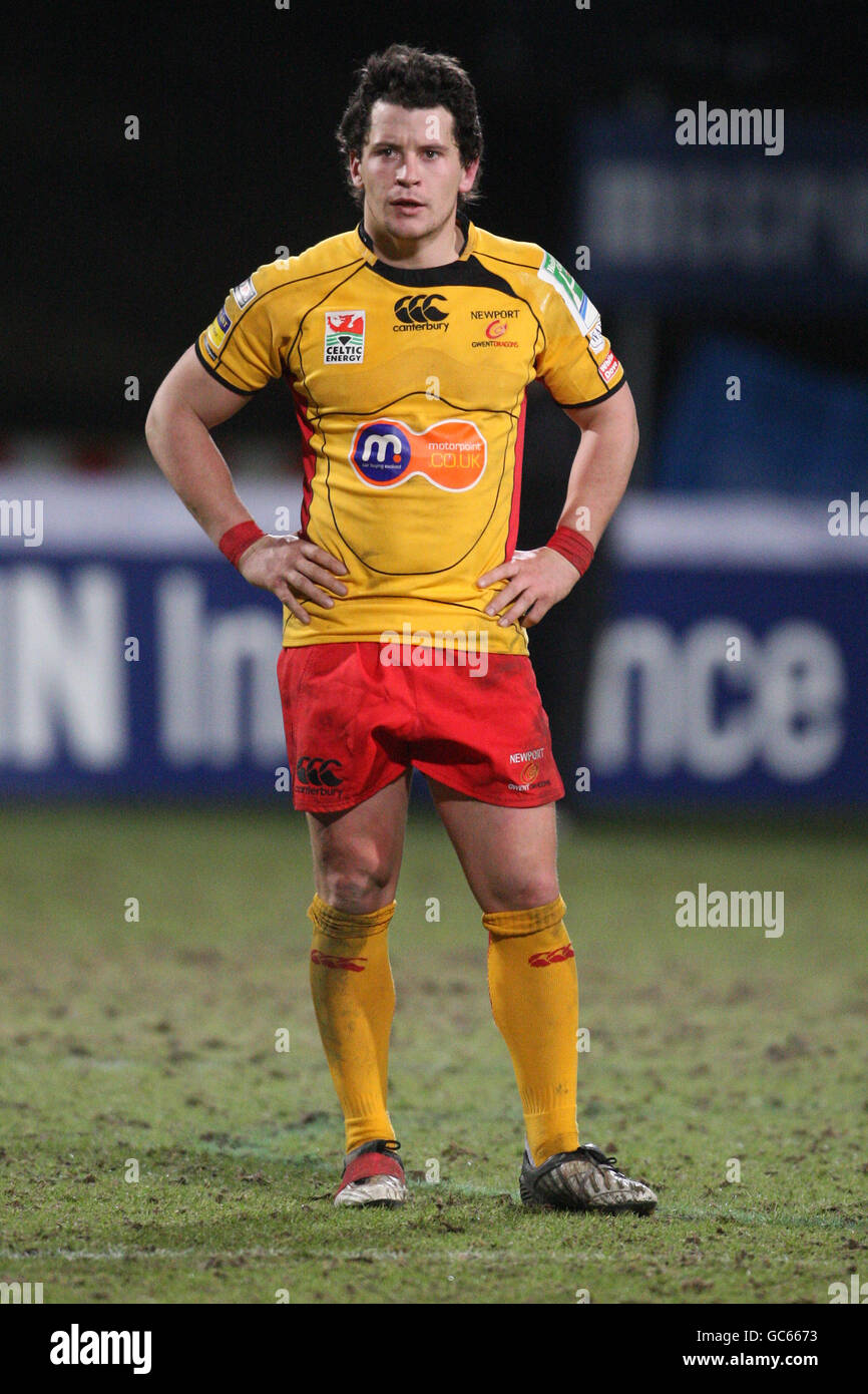 Rugby Union - Heineken Cup - Pool Two - Glasgow Warriors v Newport Gwent Dragons - Firhill Arena. Rhodri Gomer Davies, Newport Gwent Dragons Stock Photo