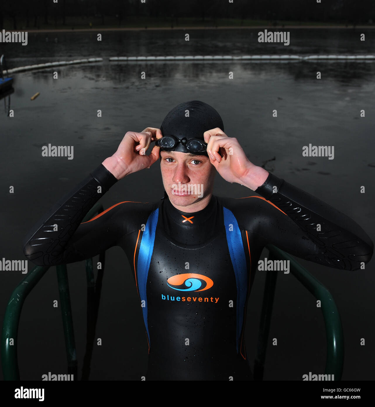 Athletics - Alistair Brownlee Photo Call - Serpentine Lake. Triathlon world champion Great Britain's Alistair Brownlee poses for media during the photocall at Serpentine Lake, London. Stock Photo
