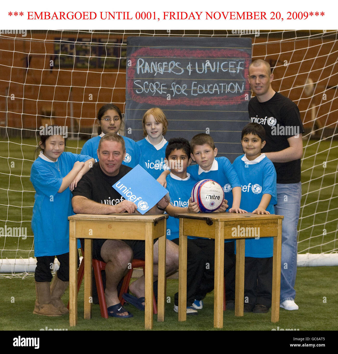 Soccer - Rangers Charity Foundation - Rangers Score a Goal for UNICEF - Murray Park Stock Photo