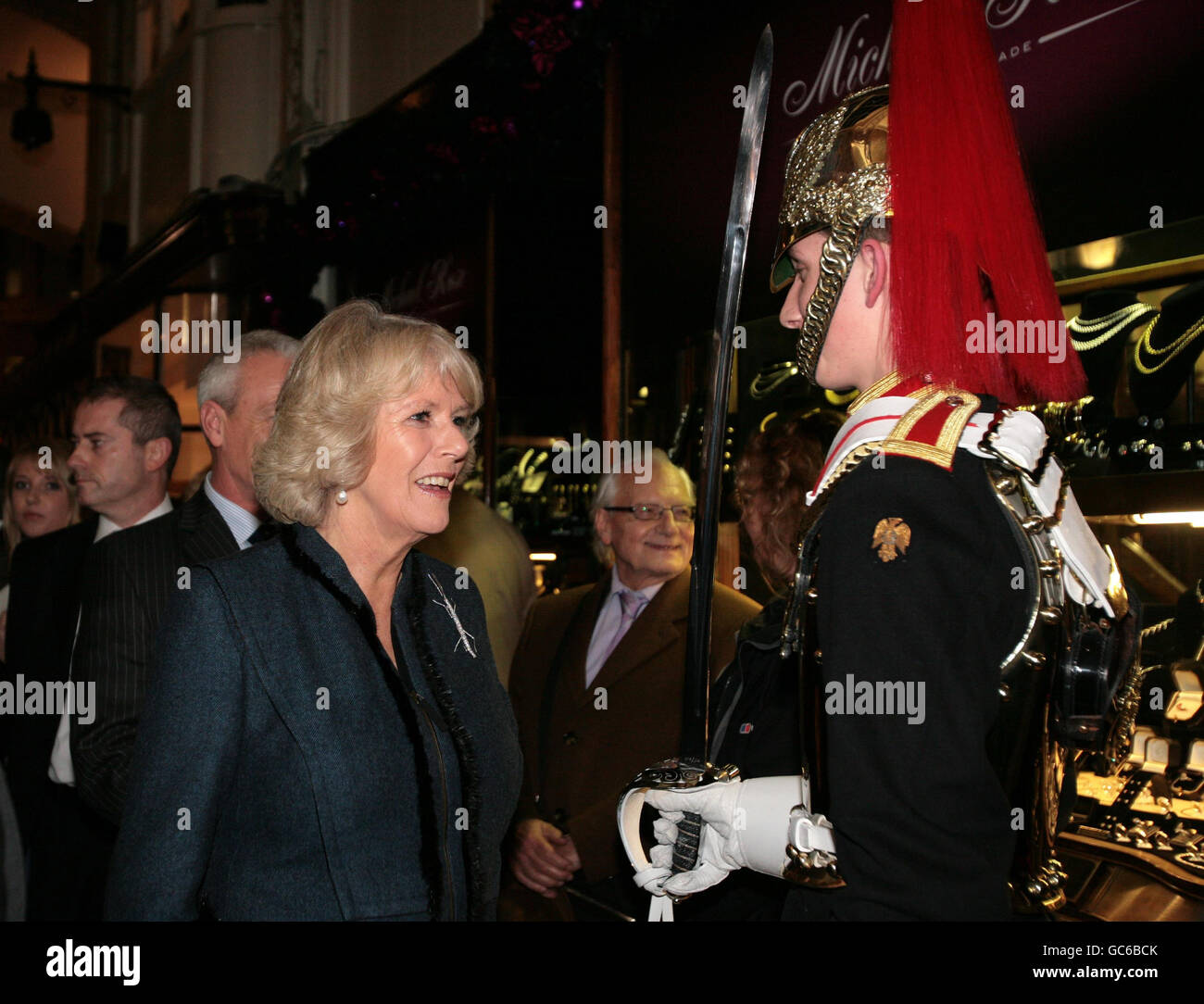 Duchess of Cornwall Christmas lights switch on Stock Photo Alamy