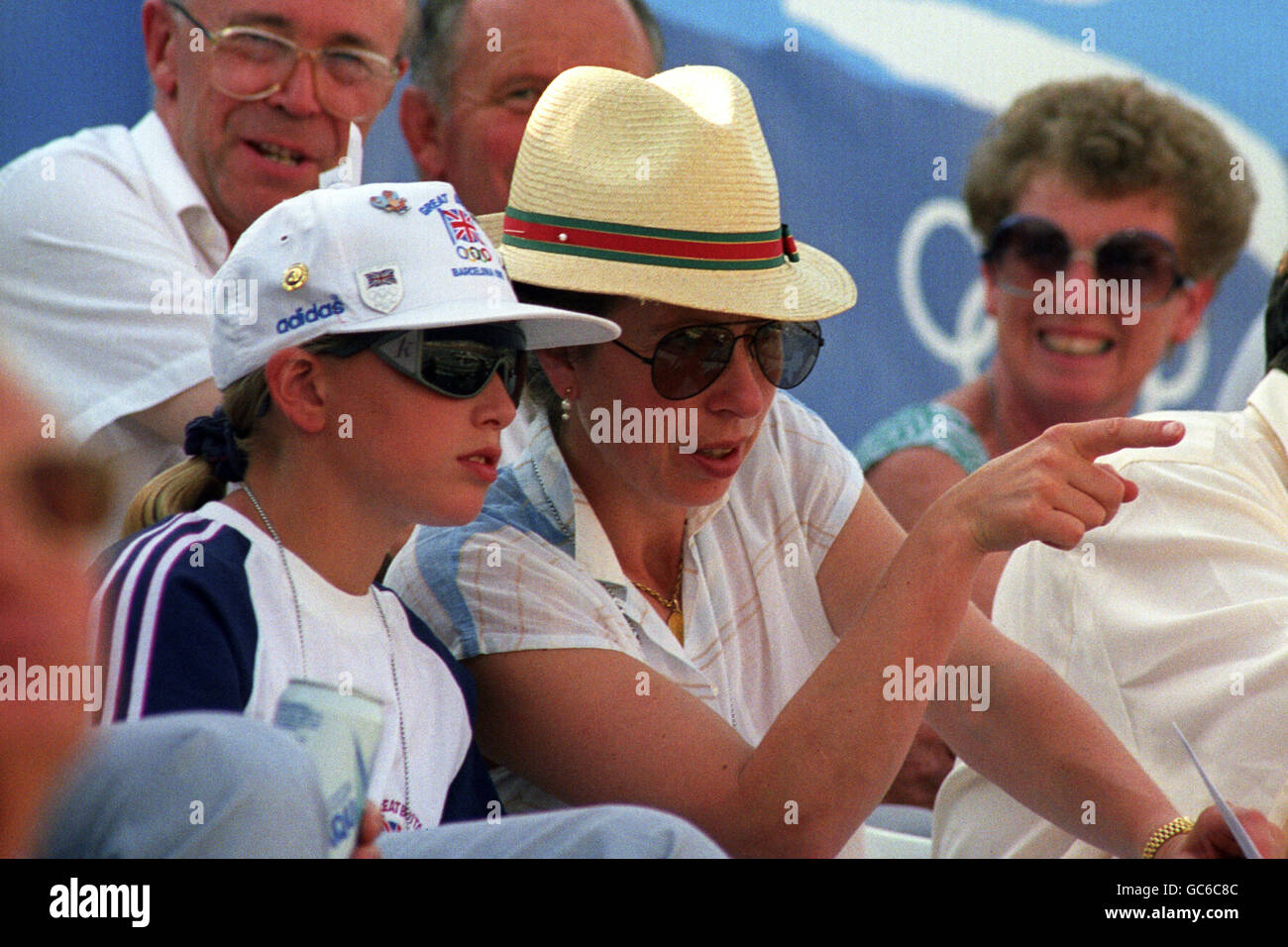 Princess Anne and daughter Zara supporting Great Britain's Chris Boardman  in the Men's Individual Pursuit Stock Photo - Alamy