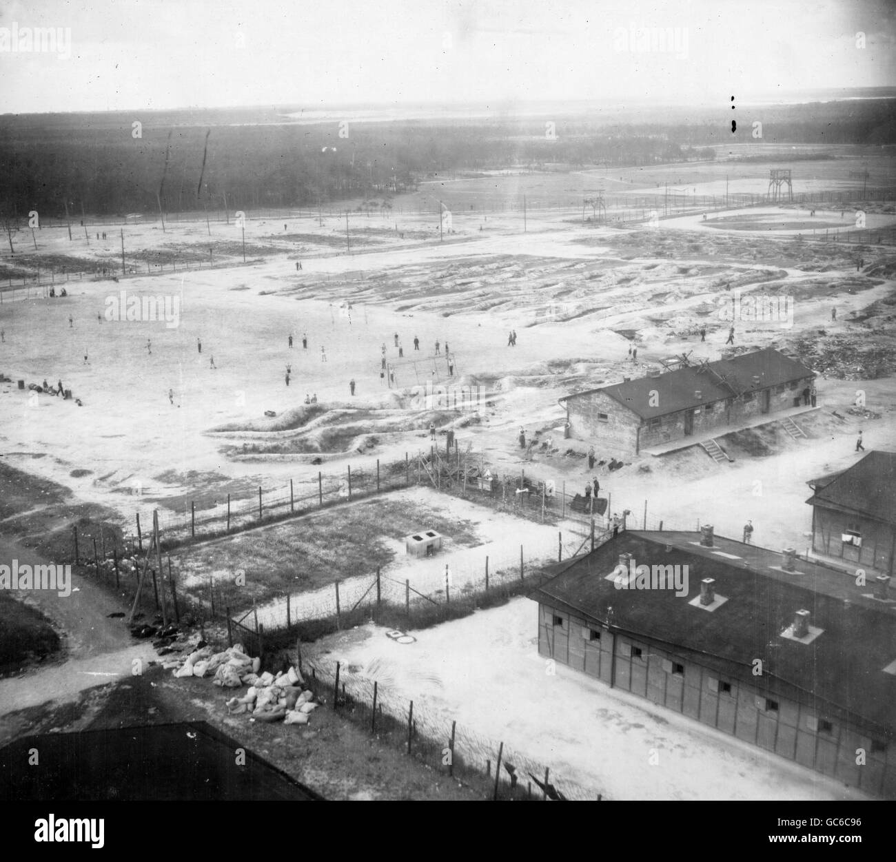 - MANDATORY CREDIT CROWN COPYRIGHT/RCAHMS A Zwangsarbeiter, slave labour camp, at Gustavsburg near Mainz, Hessen, Germany. The camp provided workers for the neighbouring heavy machinery company. The picture is from The Aerial reconnaissance Archive (TARA) whose custodian is the Royal Commission on the Ancient and Historical Monuments of Scotland (RCAHMS) and which from this Monday, be available on-line to the public. Stock Photo
