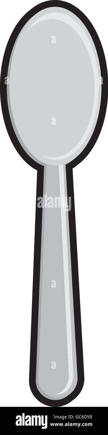 spoon icon. Kitchen and menu design. Vector graphic Stock Vector Image ...
