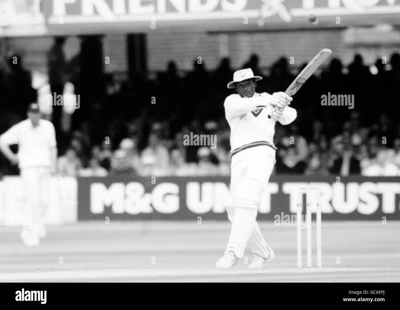 Cricket - Texaco Trophy 1991 (3rd ODI) - England v West Indies - Lord's Cricket Ground. West Indies batsman Carl Llewellyn Hooper in action Stock Photo