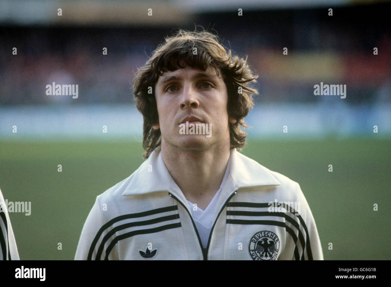 Soccer - European Championships - Group One - West Germany v Holland. Klaus Fischer, West Germany Stock Photo