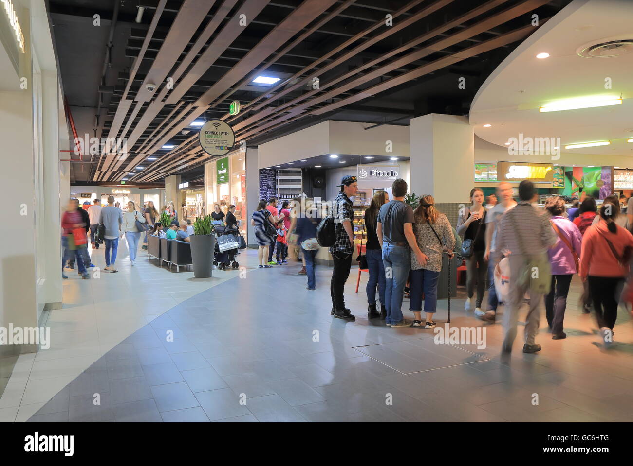 People shop at DFO outlet South Wharf in Melbourne Australia Stock Photo Alamy