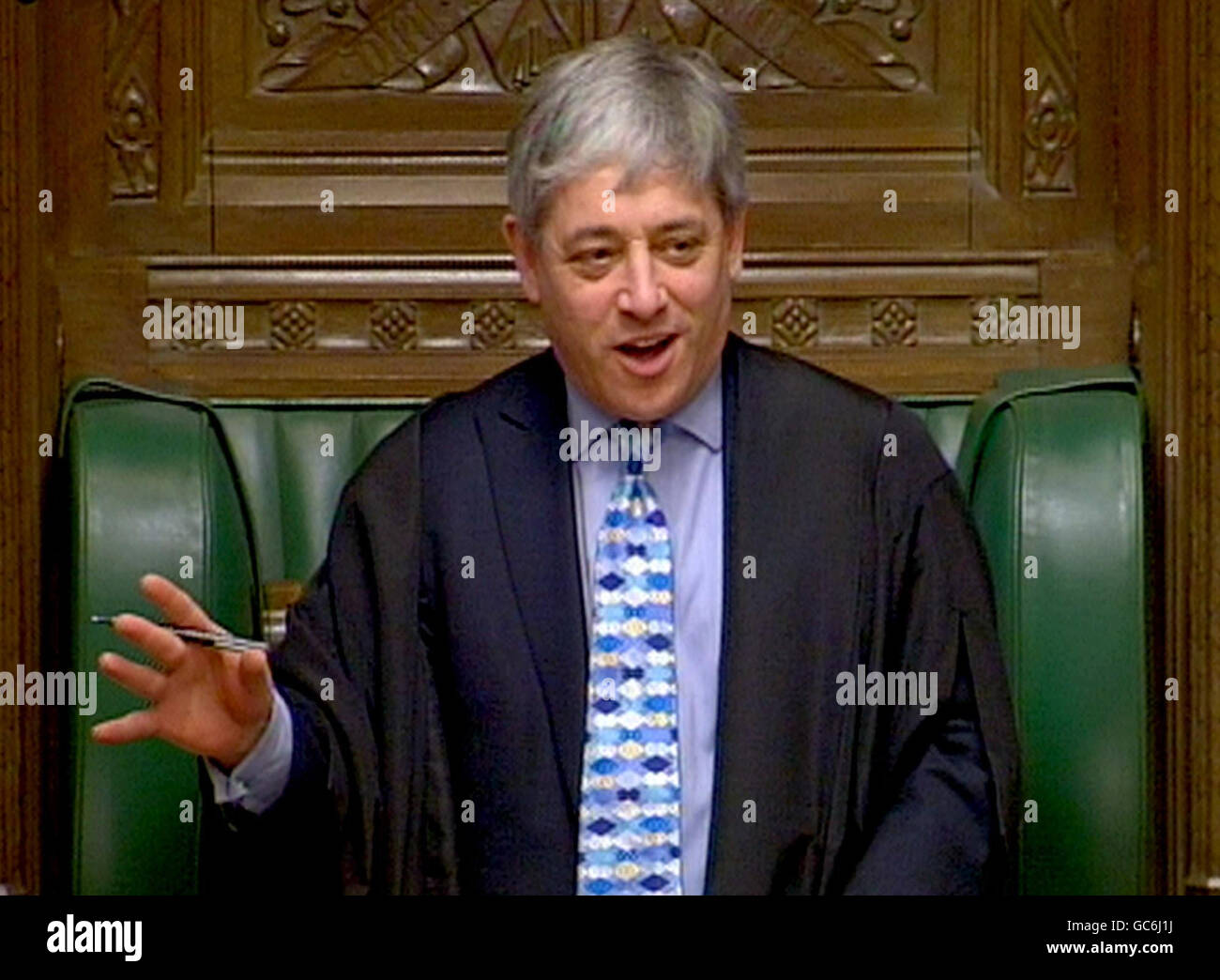 Speaker of the House of Commons John Bercow speaking during Prime