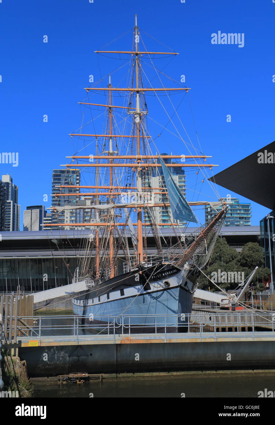 Historical sailing ship Polly Woodside at South Wharf Melbourne