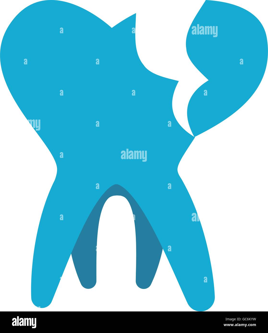 Broken Tooth icon. Dental care design. Vector graphic Stock Vector ...