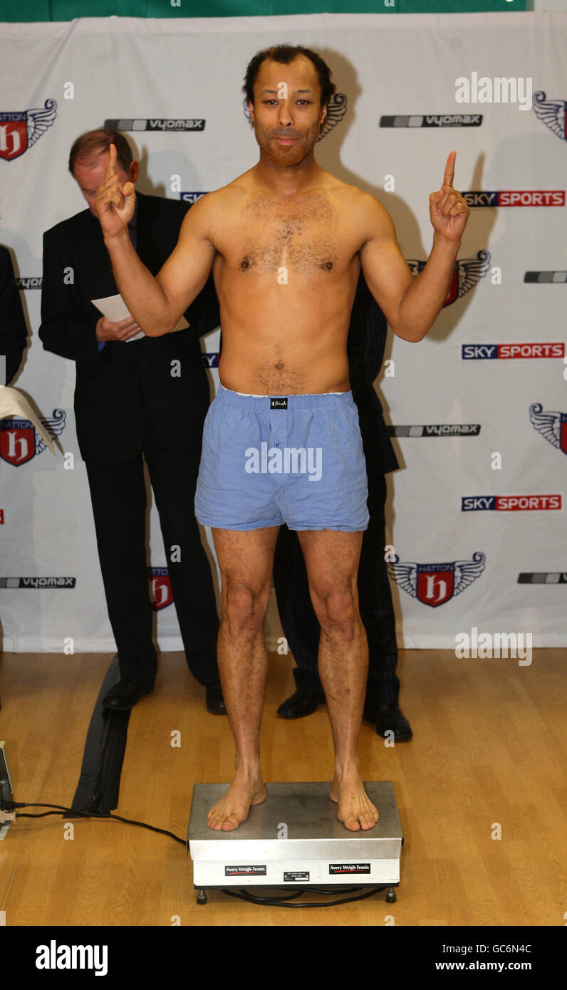 Boxing Derry Matthews v Scott Lawton Weigh In Hatton Health and
