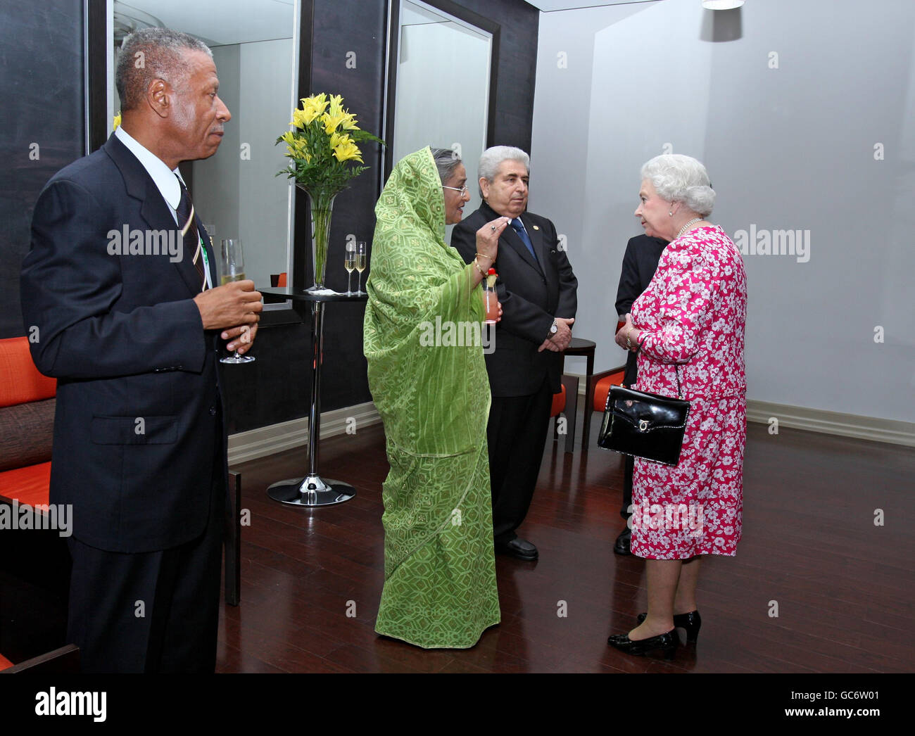 Britain's Queen Elizabeth II meets the new Bangladesh Prime Minister
