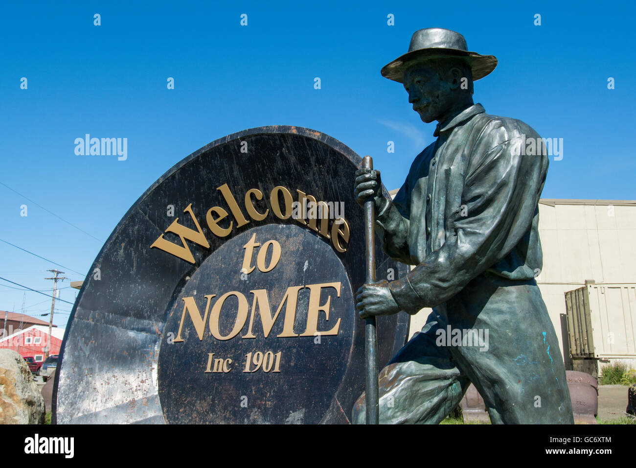 Alaska, Nome. Downtown Nome, Anvil City Square (407 Bering St.) World's