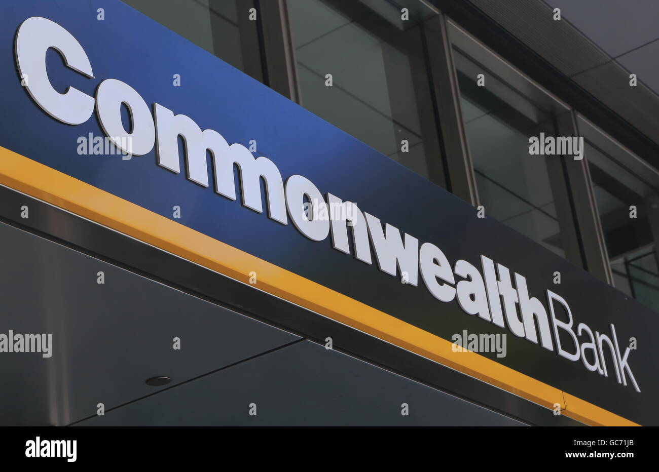 Logo of Commonwealth Bank of Australia. Stock Photo