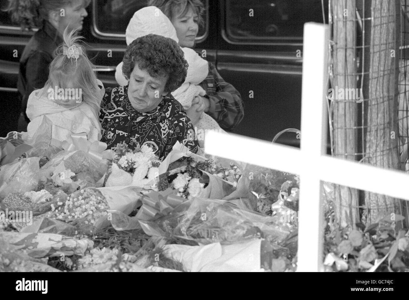 Liverpool where james bulger was murdered Black and White Stock Photos
