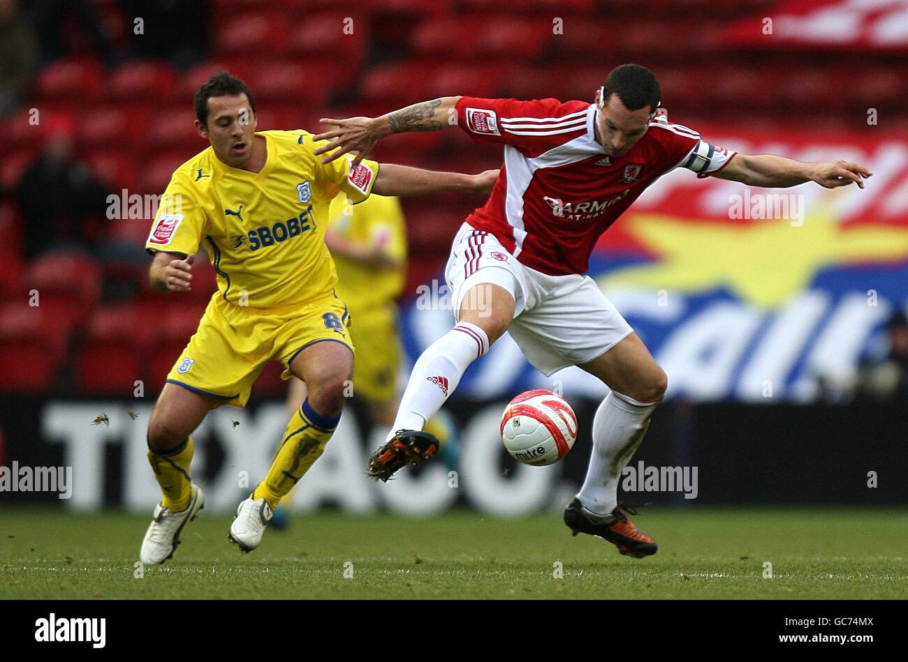 Soccer - Coca-Cola Football League Championship - Middlesbrough v Cardiff City - The Riverside Stadium Stock Photo