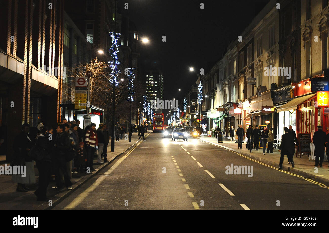 Ross Christmas lights switch on Stock Photo Alamy