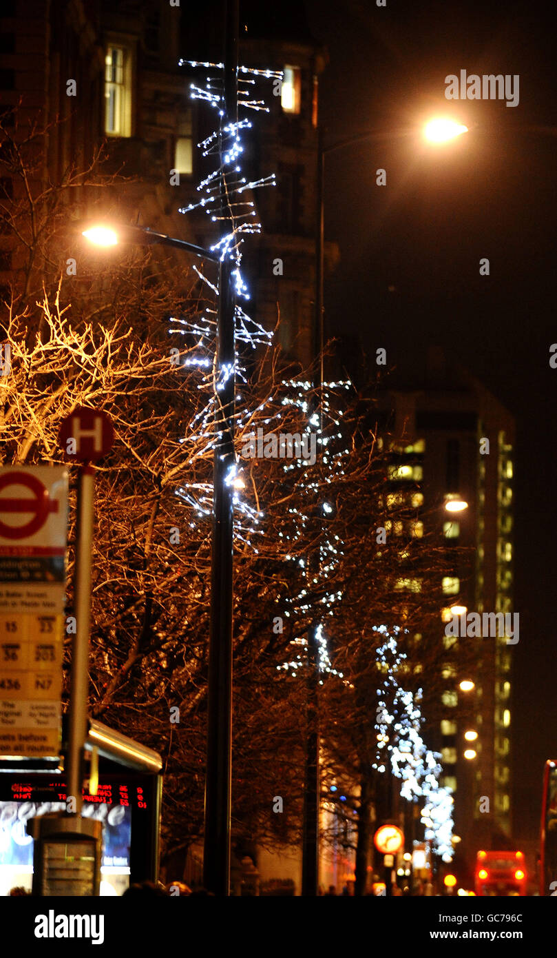 Ross Christmas lights switch on Stock Photo Alamy