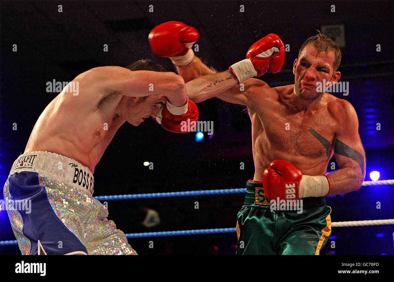 Boxing - Super Middleweight Bout - Anthony Fitzgerald v Matt Scriven - National Stadium - Dublin Stock Photo