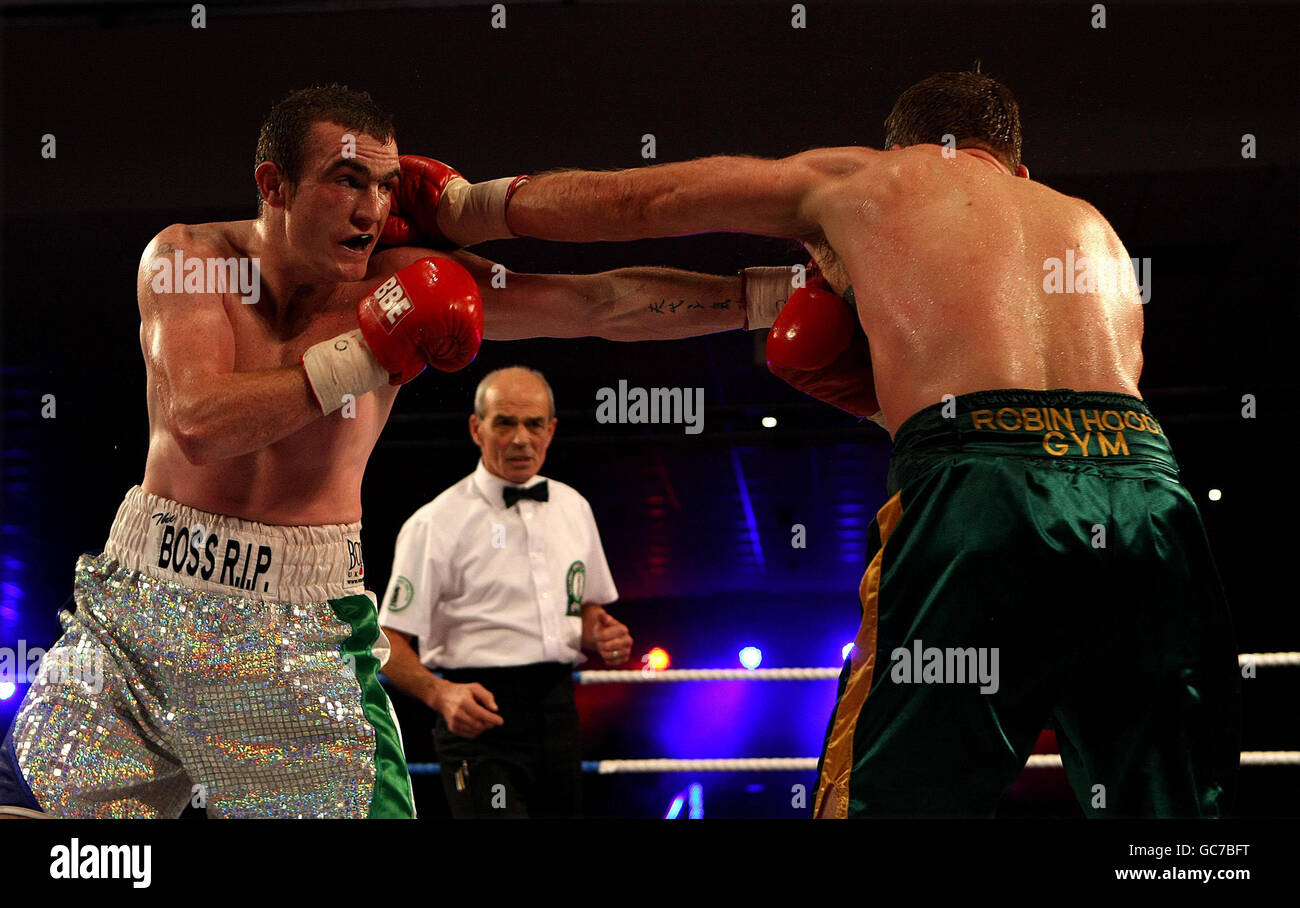 Boxing - Super Middleweight Bout - Anthony Fitzgerald v Matt Scriven - National Stadium - Dublin Stock Photo