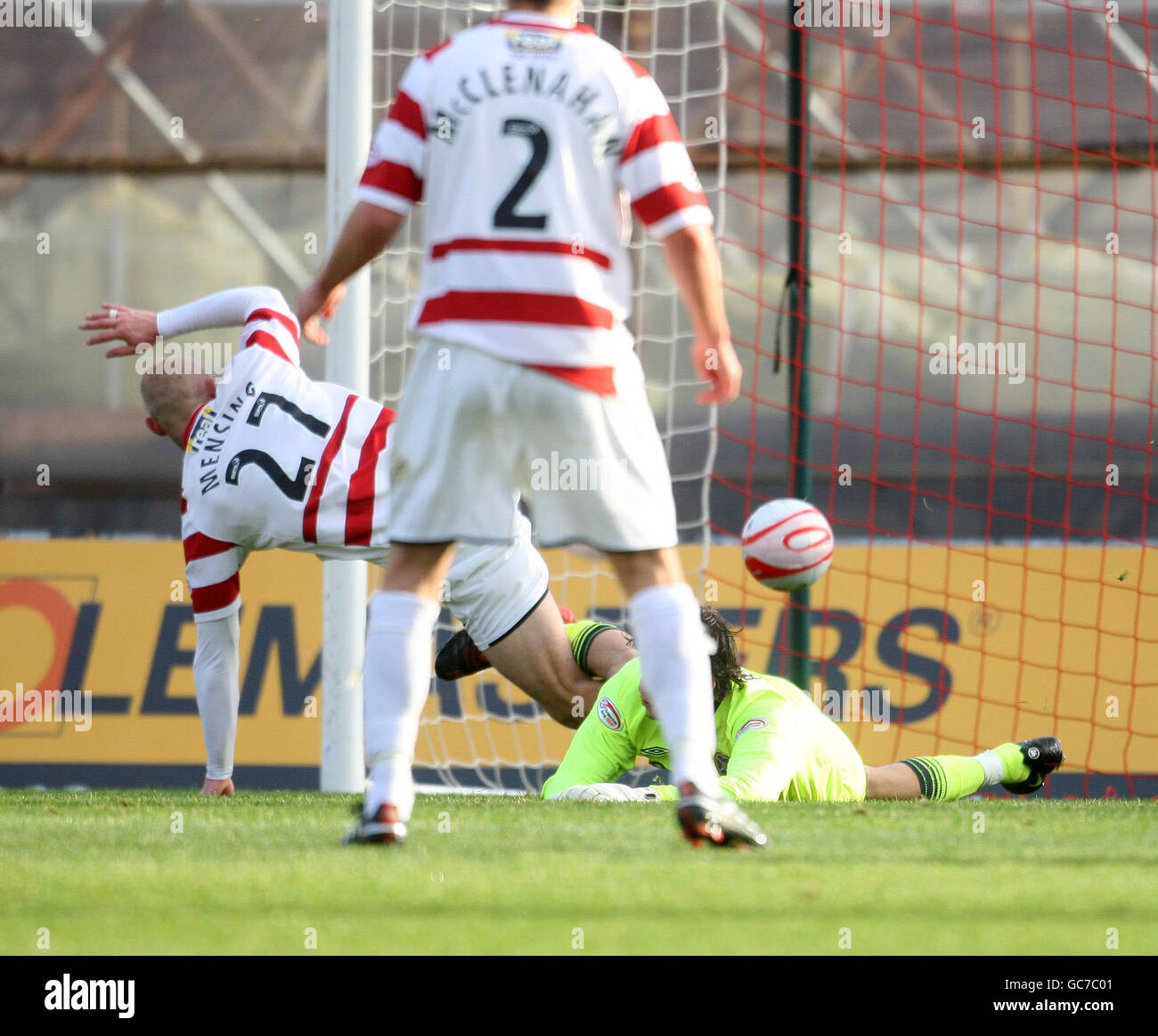 Hamiltons' Simon Mensing scores past Hearts goalkeeper Janos Balogh ...