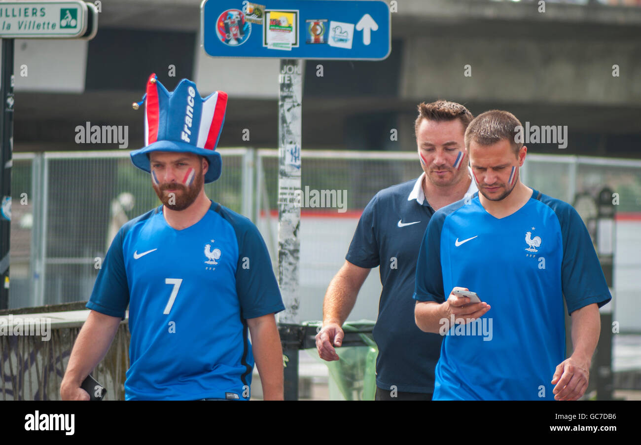 French fans at EURO2016 Stock Photo Alamy