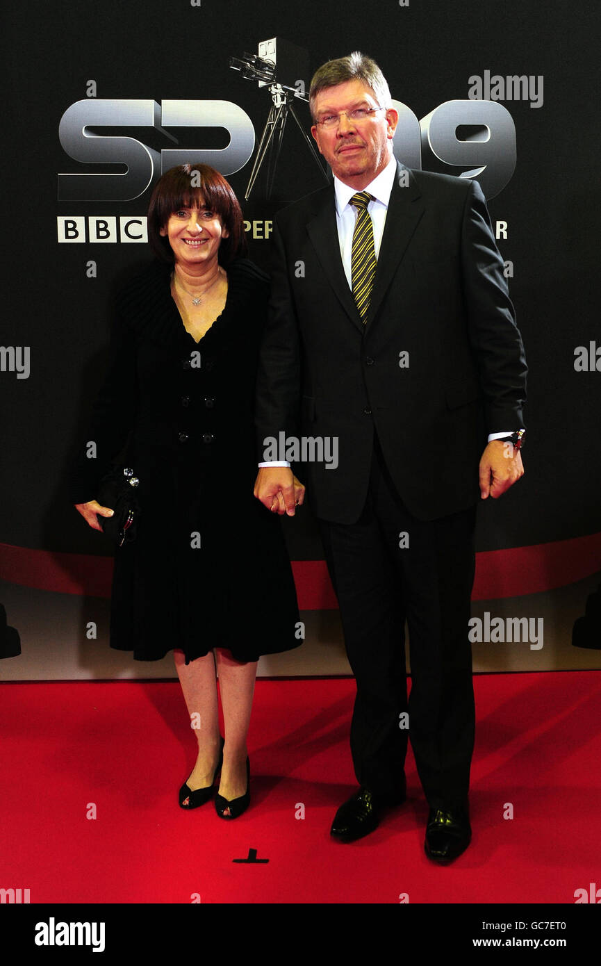 Brawn GP Team Principal Ross Brawn arrives with his wife Jean for the BBC  Sports Personality of the Year Awards at the Sheffield Arena, Sheffield  Stock Photo - Alamy